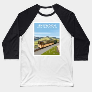 Snowdonia Mountain Railway Train Baseball T-Shirt